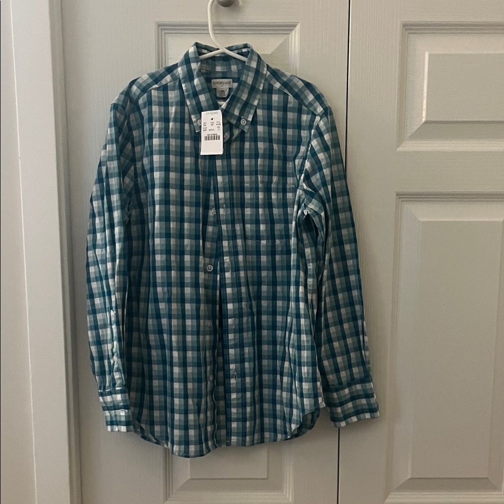Crewcuts Blue Plaid Button Down Shirt